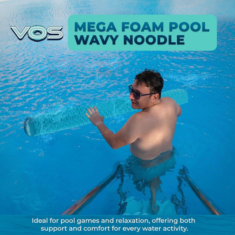 Vos Mega Foam Pool Wavy Noodle, Premium & Big, Super Soft Pool Noodle for Swimming and Floating, Pool Floats, Lake Floats - 1 Pack - Image 1